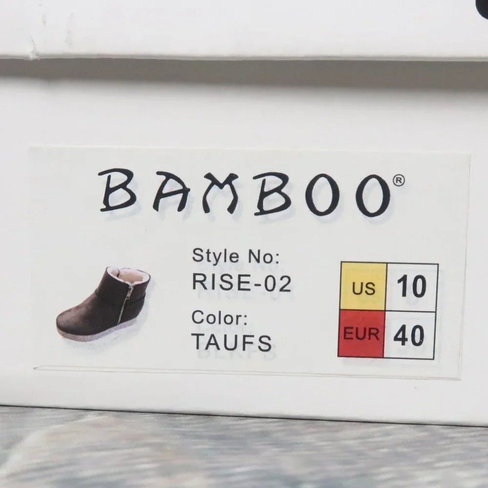 BAMBOO TAUPE RISE PLATFORM HI TOP SNEAKER SIZE 10